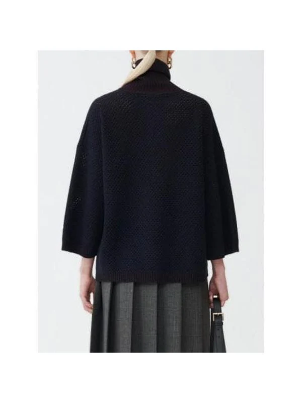 Navy High-Neck Knit - Image 2