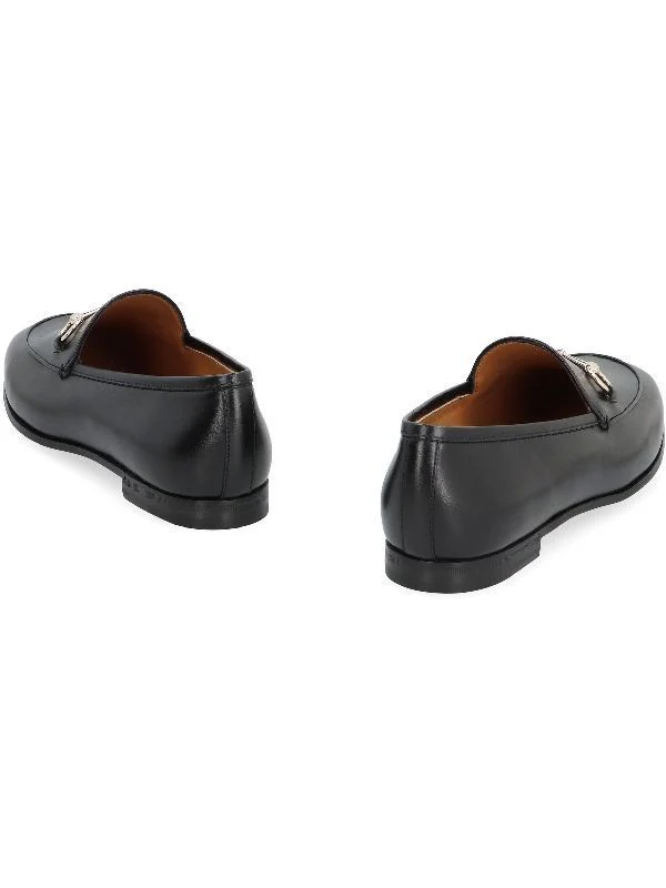 Horsebit Trim Leather Loafers - Image 3