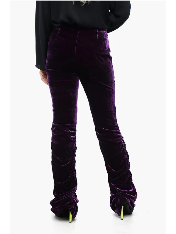 Slim Fit Velvet Pants - Image 2