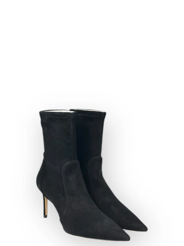 Pointed Toe Leather Ankle Boots Heel - Image 2