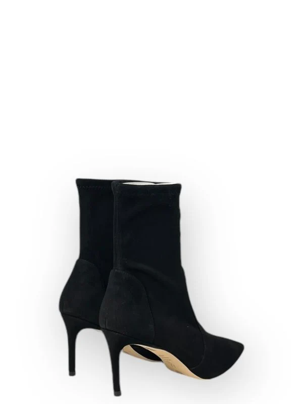 Pointed Toe Leather Ankle Boots Heel - Image 3