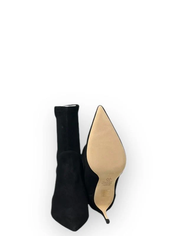 Pointed Toe Leather Ankle Boots Heel - Image 4