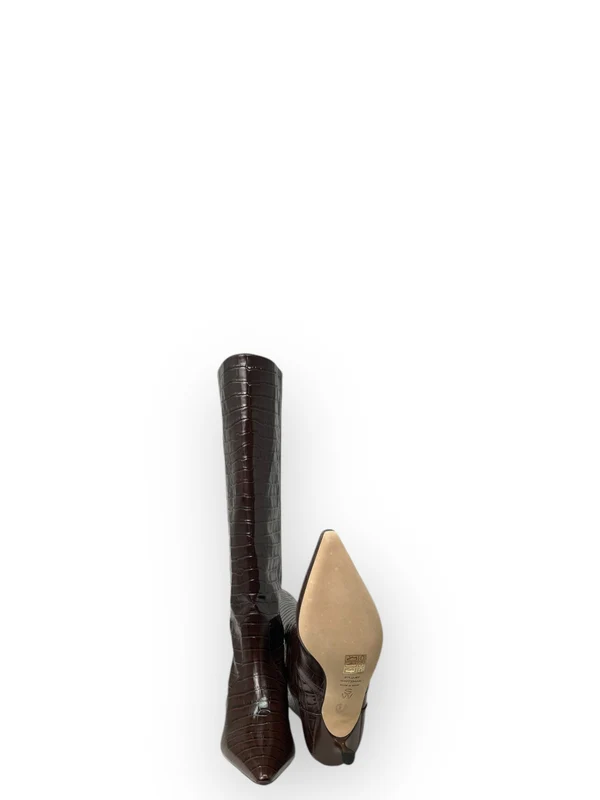 Naomi 50 Croc-Effect Leather High Boots - Image 3