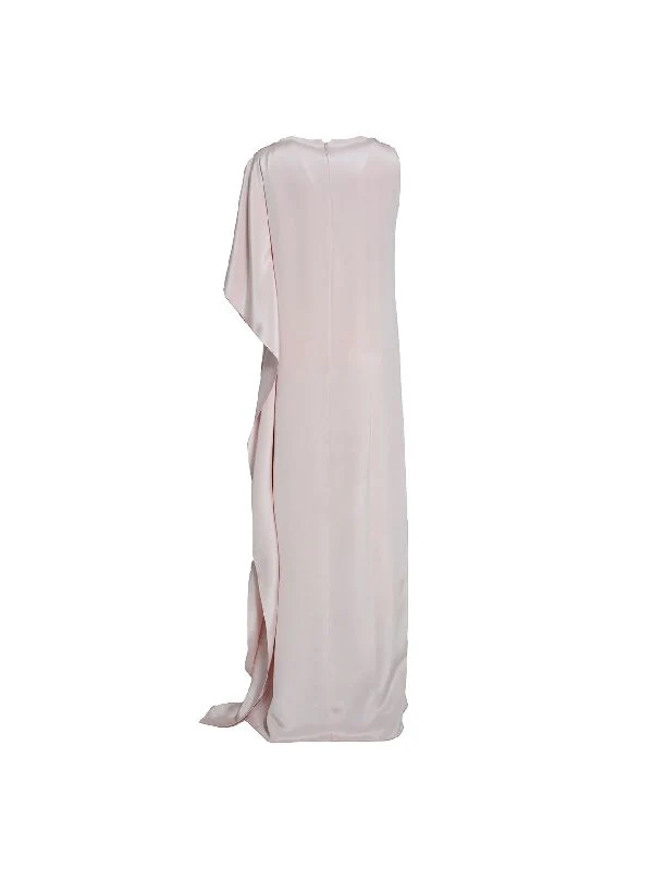 Scarf Detail Silk Long Dress - Image 2