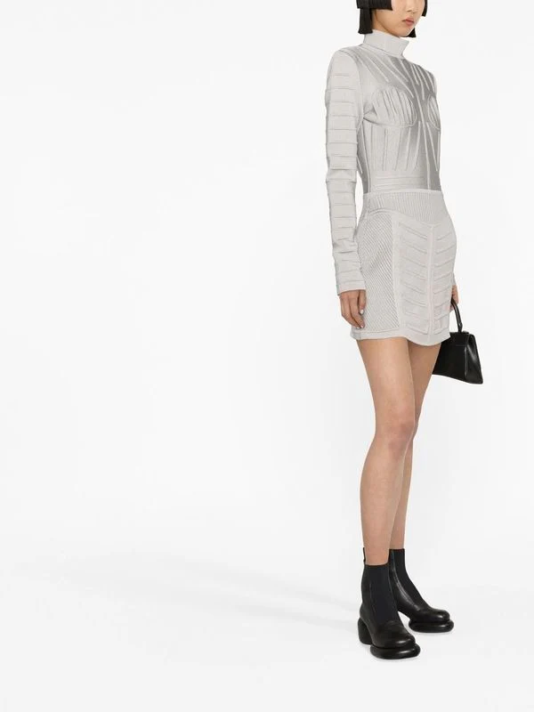 High-Neck Long Sleeve Dress - Image 3