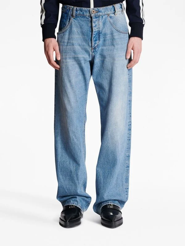 Pocket Panel Detail Denim Pants - Image 5