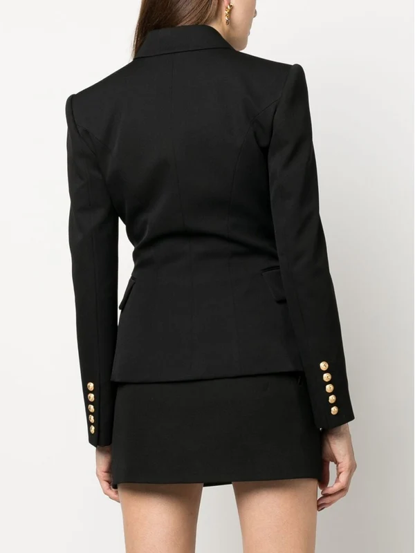 Double-Breasted Wool Tailored Jacket - Image 4