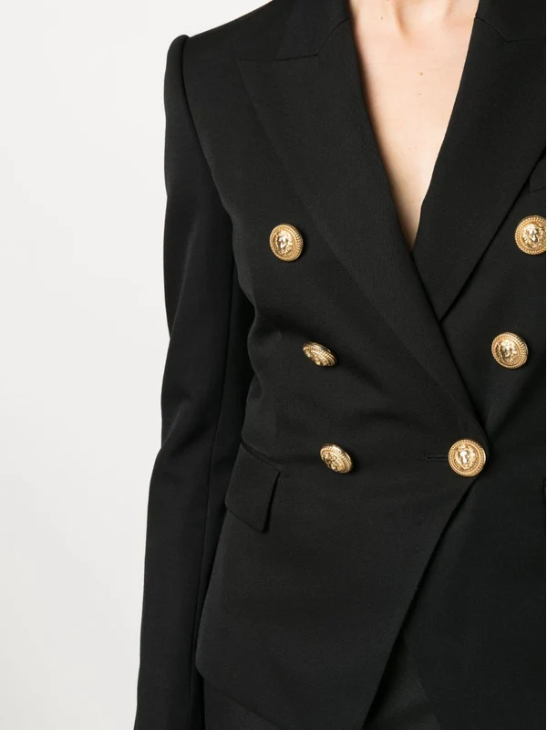 Double-Breasted Wool Tailored Jacket - Image 5