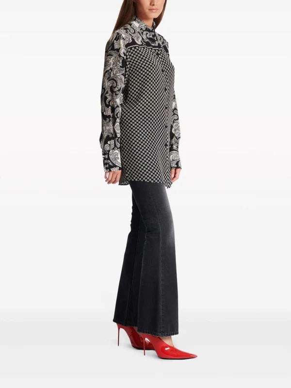 Paisley Pattern Silk Shirt - Image 3