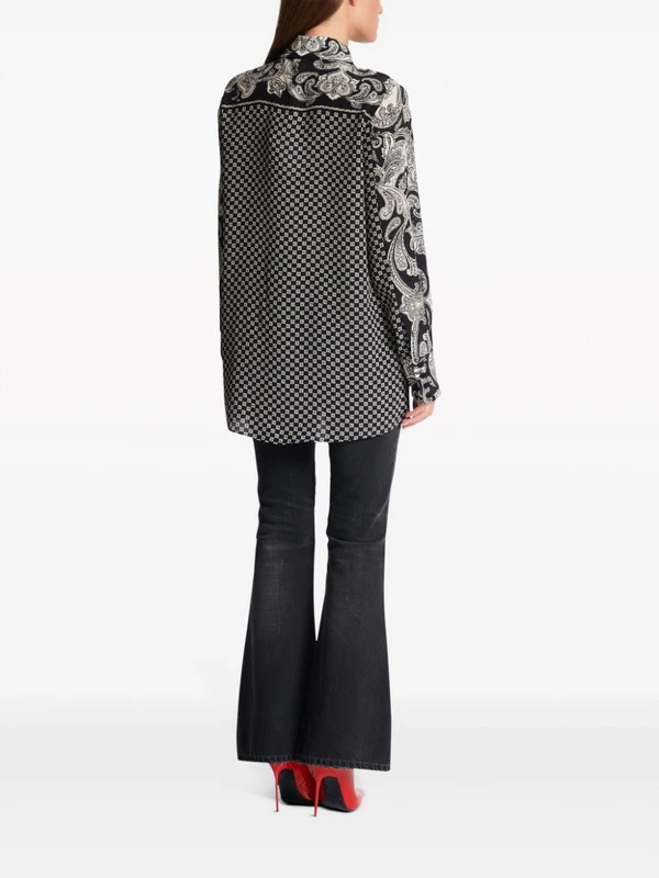 Paisley Pattern Silk Shirt - Image 4