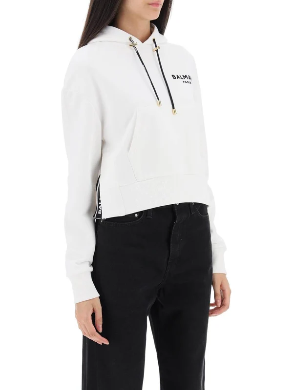 Logo Detail Crop Hoodie - Image 2