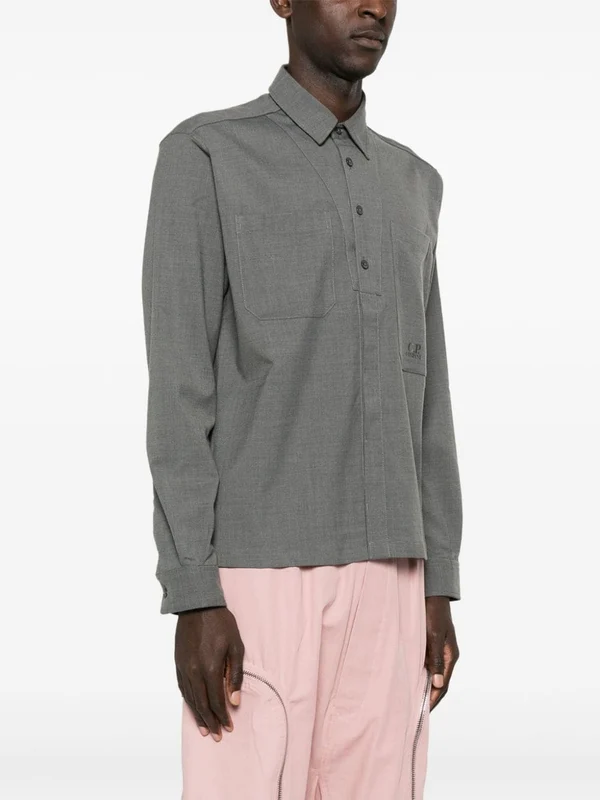 Logo Embroidered Long Sleeve Shirt - Image 3