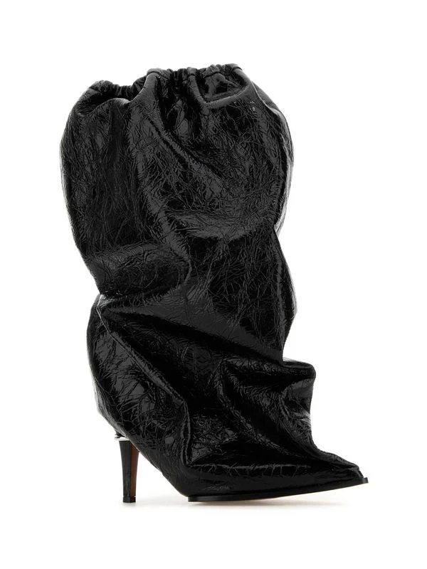 Bag Point Toe Leather Boot Heel - Image 2
