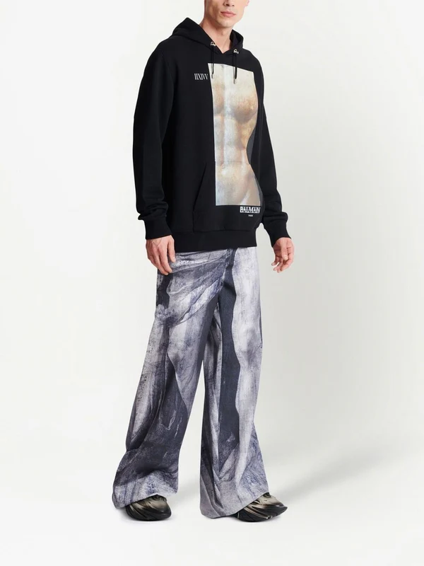 Graphic Printing Cotton Hoodie - Image 2