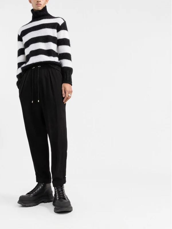 Slouchy Drawstring Track Pants - Image 2