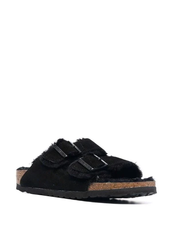 Arizona Shearling Suede Sandals - Image 2