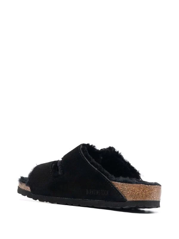 Arizona Shearling Suede Sandals - Image 3