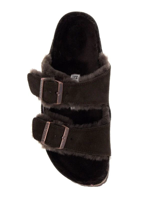 Arizona Shearling Suede Leather Sandals - Image 2