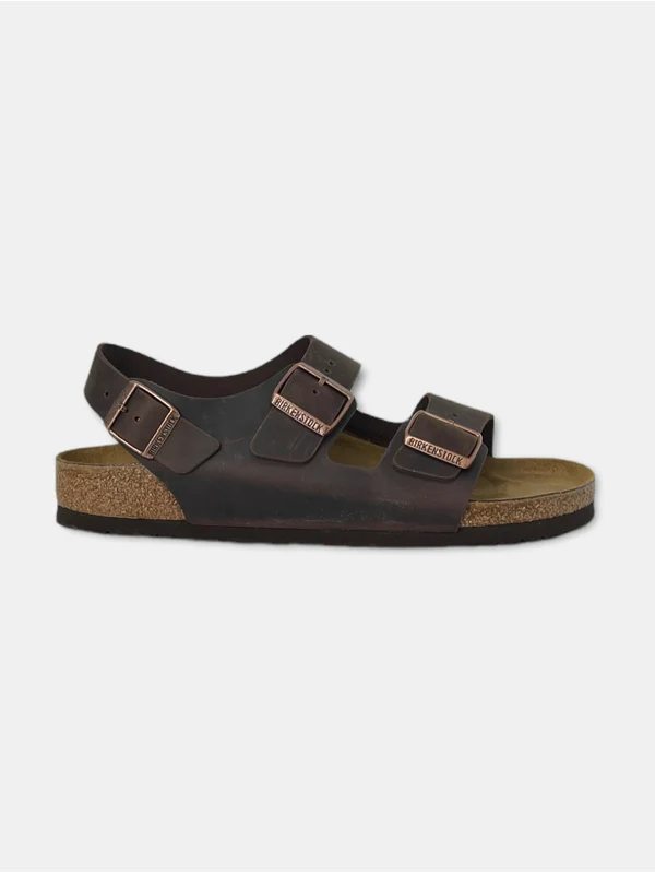 Double Buckle Leather Sandals - Image 3