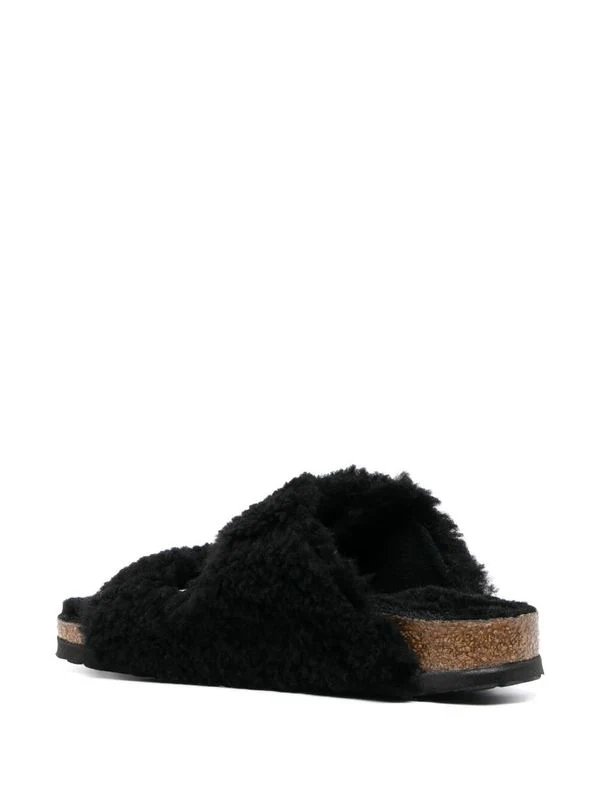 Arizona Big Buckle Shearling Sandals - Image 3