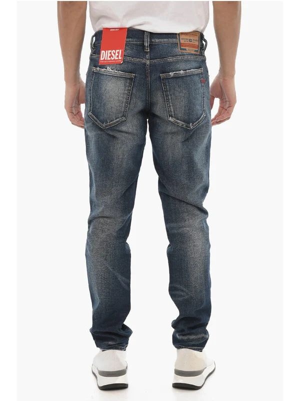 Washed Cotton Blend Denim Pants - Image 2