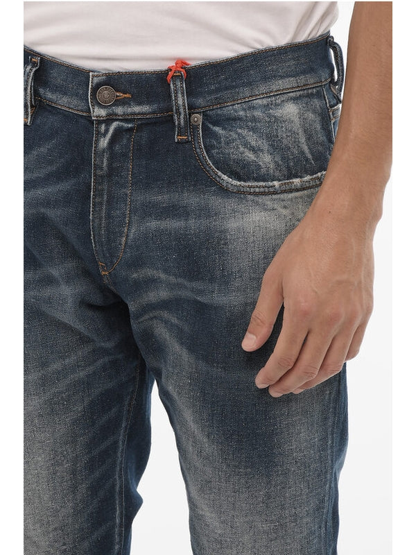 Washed Cotton Blend Denim Pants - Image 3