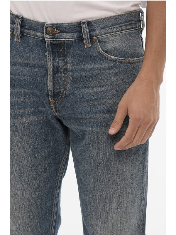 Distressed Cotton Denim Pants - Image 3