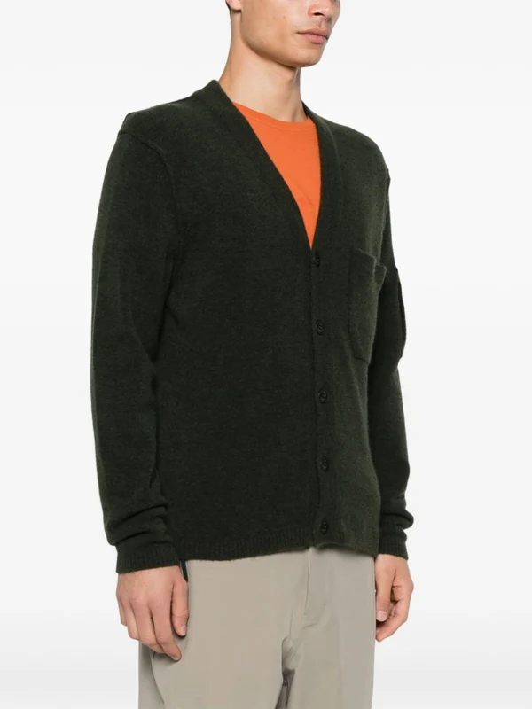 Lens Patch V-Neck Cardigan - Image 3