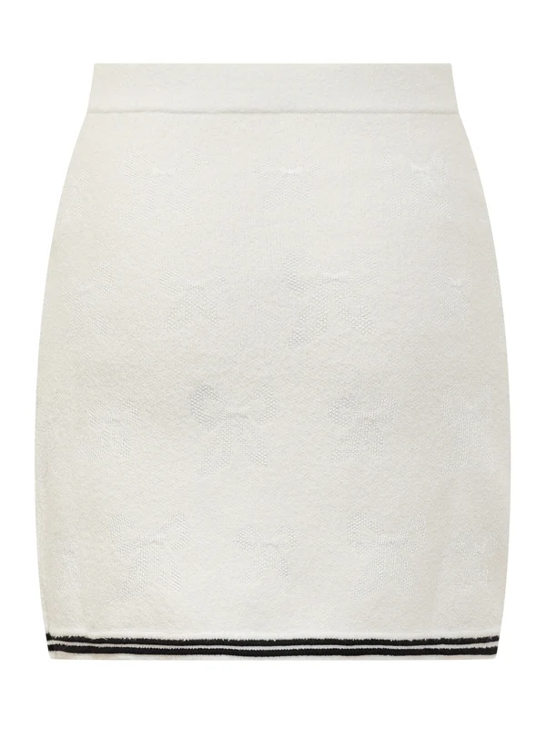 Bow Jacquard Mini Skirt - Image 2