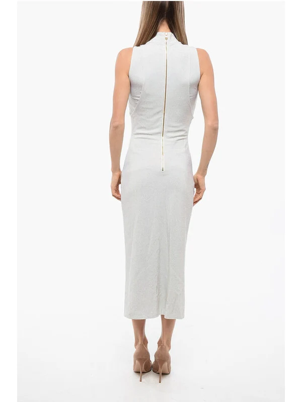 Crystal Embellished Layered Sleeveless Dress - Image 2