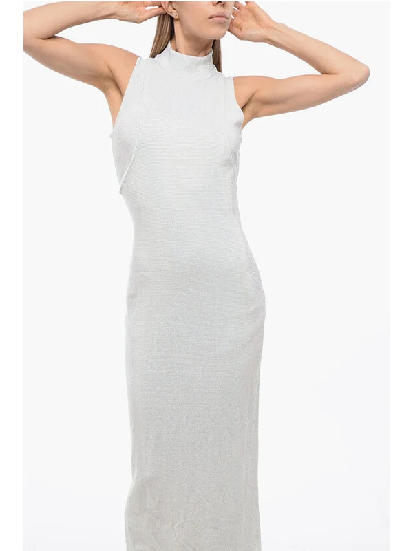 Crystal Embellished Layered Sleeveless Dress - Image 4
