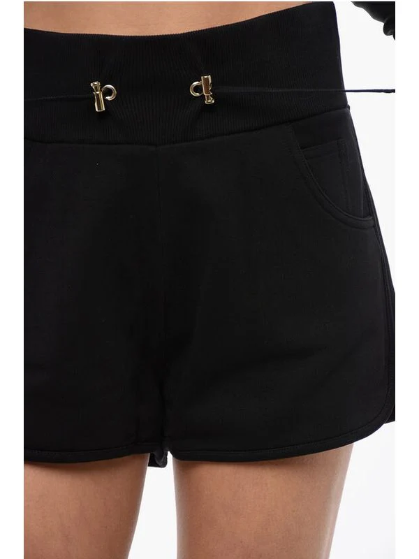 Back Logo Drawstring Cotton Shorts - Image 4