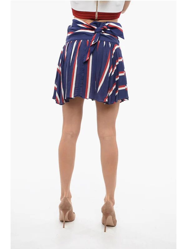 Stripe Tie Pleat Skirt - Image 2
