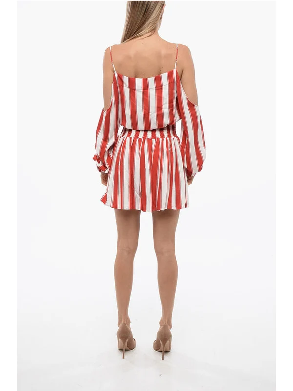 Cutout Shoulder Stripe Dress - Image 2