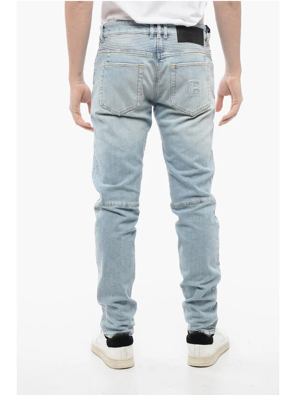 Balmain Sky Blue Denim Pants - Image 2