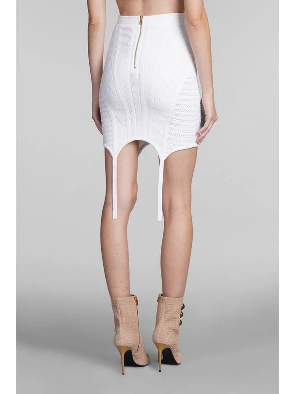 Lace-Up Knit Banded Skirt - Image 3