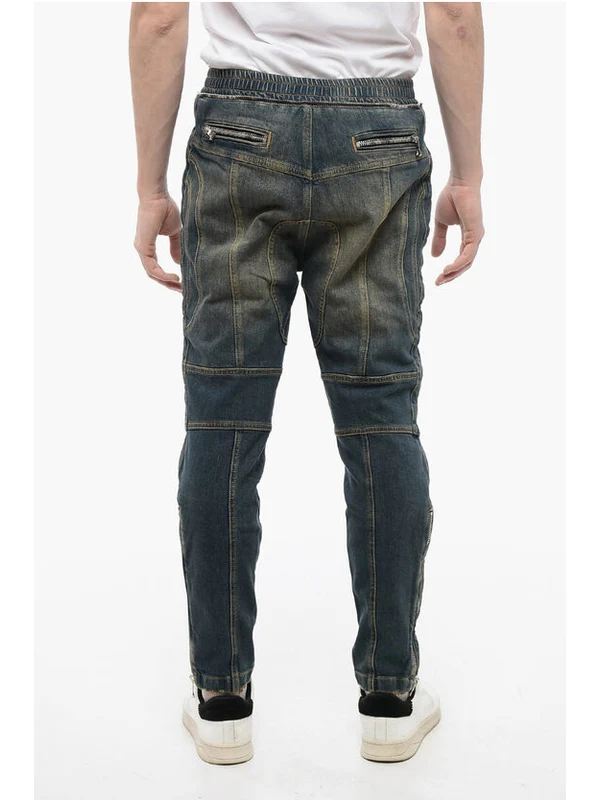 Balmain Navy Denim Pants - Image 2