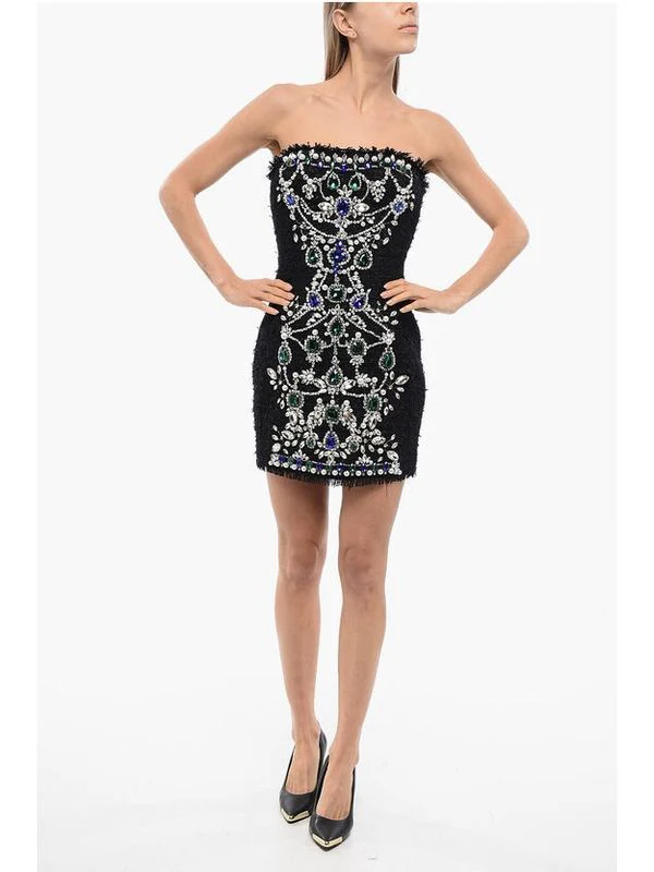 Rhinestone Detail Sleeveless Dress - Image 2