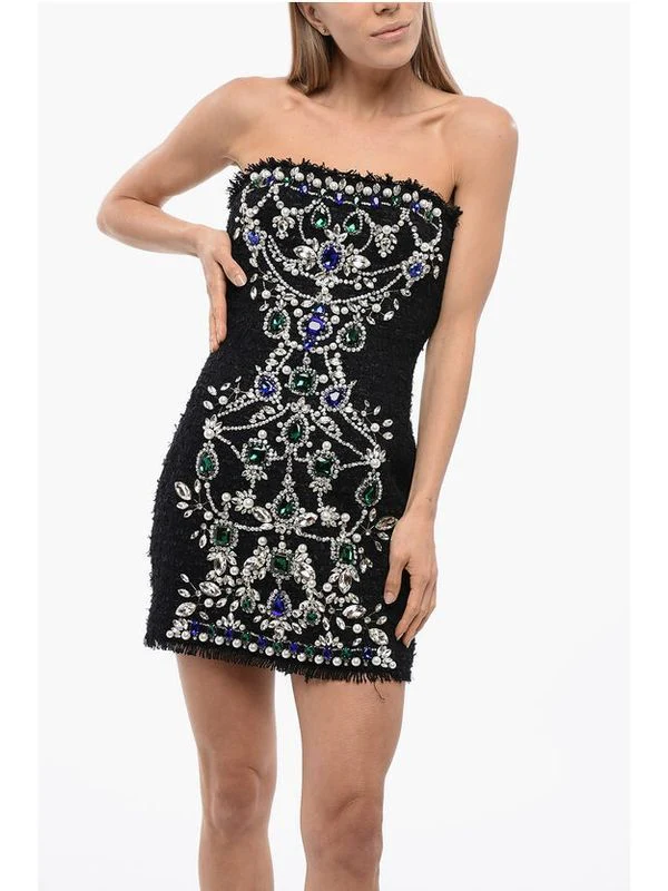 Rhinestone Detail Sleeveless Dress - Image 4