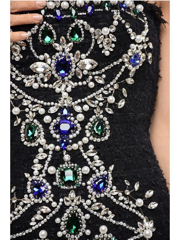 Rhinestone Detail Sleeveless Dress - Image 5