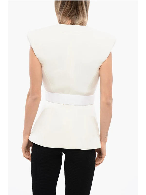 Shoulder Pad Belt Detail Vest - Image 2