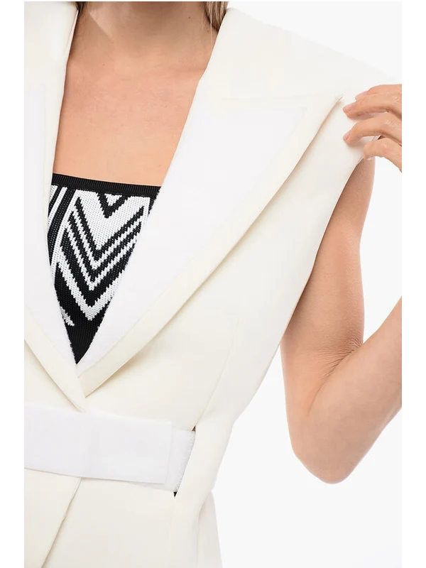 Shoulder Pad Belt Detail Vest - Image 3