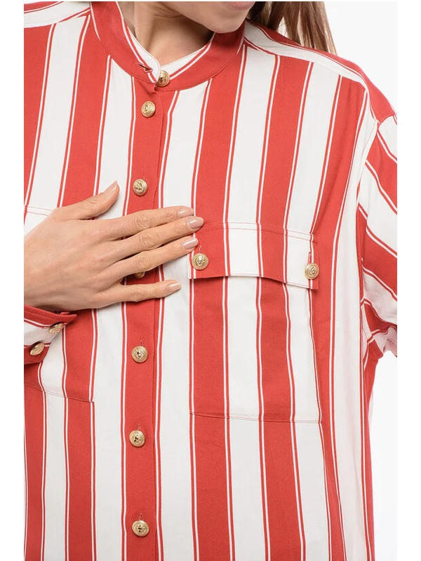 Stripe Shirt Dress - Image 3
