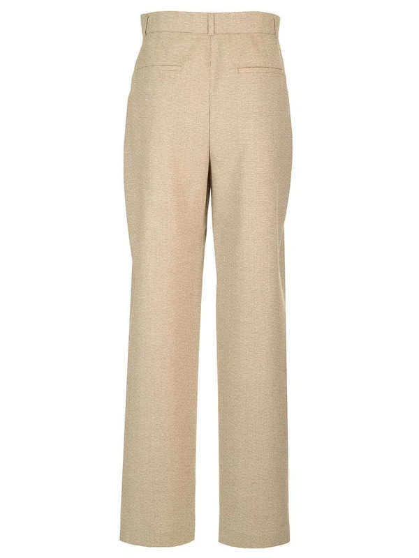 Micro Check Wool Trousers - Image 2