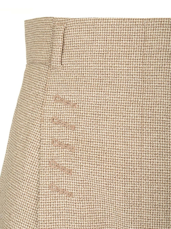 Micro Check Wool Trousers - Image 4