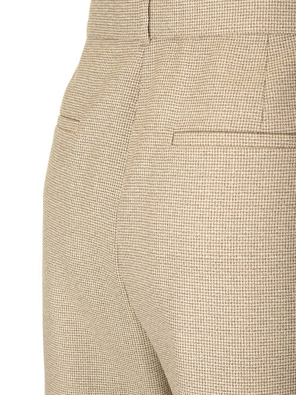 Micro Check Wool Trousers - Image 6