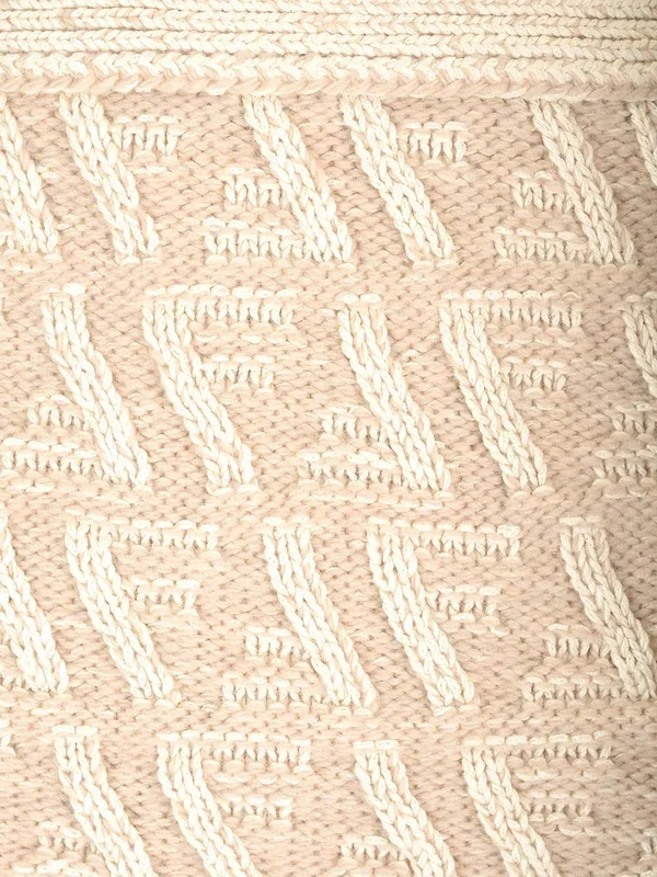 FF Jacquard Pattern Wool Cashmere Skirt - Image 4