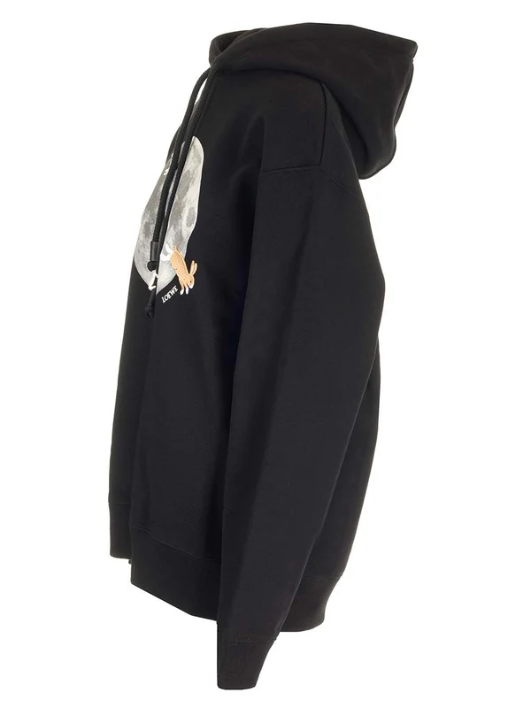 Moon Printed Relaxed Fit Hoodie - Image 3