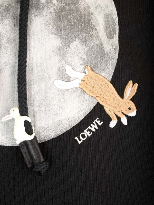 Moon Printed Relaxed Fit Hoodie - Image 6
