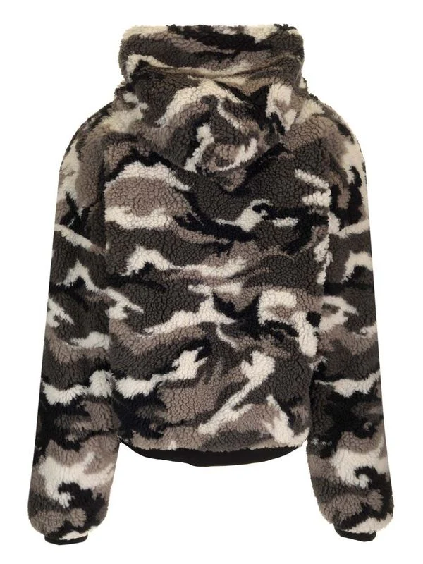 Camouflage Fleece Hooded Jacket - Image 2